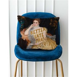art pillow eclectic decor, maximalist decor pillow, unique