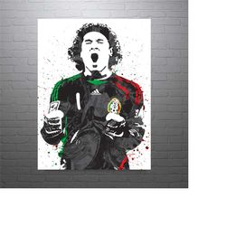 guillermo ochoa mexico soccer art poster-free us shipping