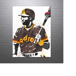 tony gwynn san diego padres baseball art poster-free us shipping