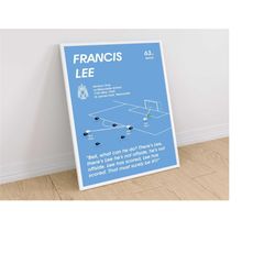 francis lee, manchester city v newcastle united, football poster
