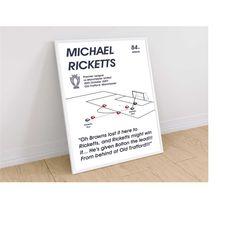 michael ricketts, bolton wanderers v manchester united, football poster