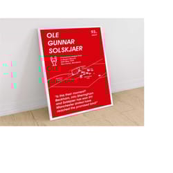 ole gunnar solskjaer, manchester united v bayern munich, football poster