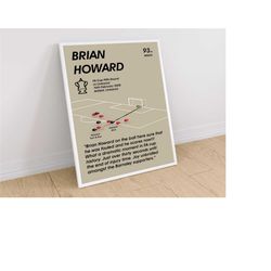 brian howard print, barnsley v liverpool poster, football poster, oakwell stadium, christmas for him, birthday gift