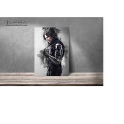 winter soldier poster bucky barnes print art print wall art home decor