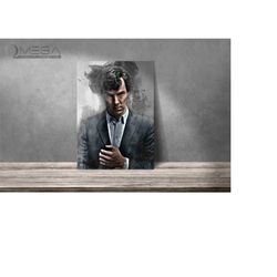 sherlock poster sherlock holmes print benedict cumberbatch art print wall art home decor