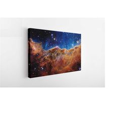 carina nebula nasa deep field canvas, carina nebula wall decor , james webb space telescope images, cosmic cliffs, canva