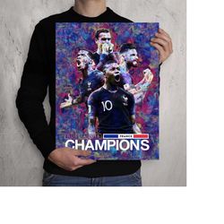 france - champions / russian 2018 world cup / illustration / poster / print / football print / world cup