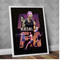 rafa nadal poster / rafael nadal print / atp / tennis poster / nadal fans / french open / rafa nadal / grand slam / spai