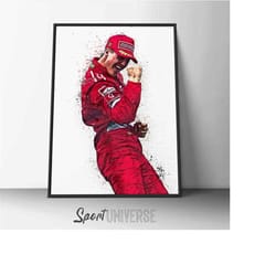 michael schumacher poster michael schumacher print ferrari canvas print wall art man cave