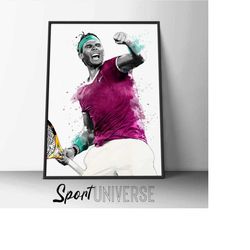 rafael nadal poster nadal canvas print wall art man cave