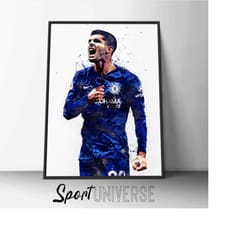 christian pulisic poster christian pulisic print chelsea wall art man cave