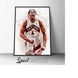 scottie barnes poster scottie barnes print canvas print toronto raptors wall art man cave