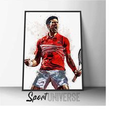 novak djokovic poster novak djokovic canvas print wall art man cave