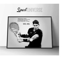 rafael nadal poster rafael nadal print canvas print wall art man cave