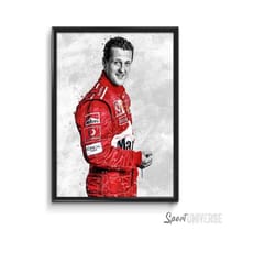 michael schumacher poster michael schumacher print art print wall art man cave
