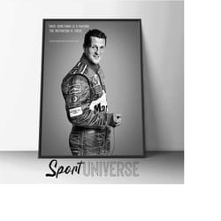 michael schumacher poster michael schumacher quote canvas print wall art man cave