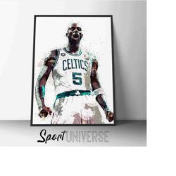 kevin garnett poster kevin garnett print canvas print boston celtics wall art man cave