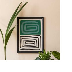 mid century art print - abstraction - mid century retro print, mid century wall art, abstract art, retro poster, geometr