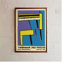 tanglewood jazz festival poster - giclee reproduction - 1997