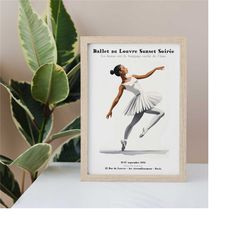 louvre ballet - french poster | classic dance poster - opera house ballet print paris poster dance print - living room p