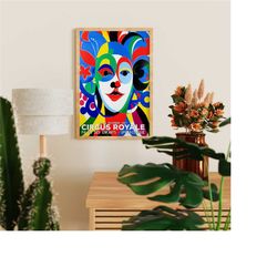 french circus poster - vintage poster reproduction - giclee - retro mailed prints - clown wall art - advertising posters