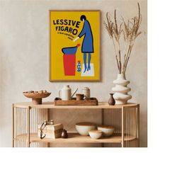 french laundry poster - advertising wall art reproduction - giclee - paris - detergent ad fine art print - 24x36 poster.