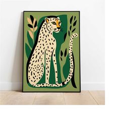 cheetah print - home decor - wall art decor - cat illustration. jungle cat illustration | above bed art - original gilee
