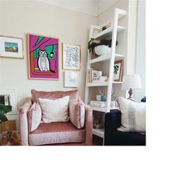 the magician's cat - giclee reproduction poster - cubism kitten painting wall art prints - 24x36 poster. collectible ent