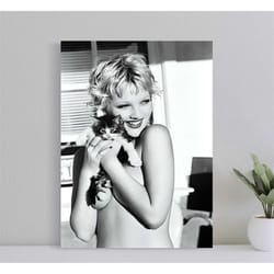 drew barrymore vintage poster, wall art canvas print,