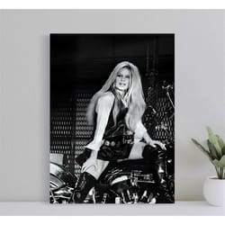 brigitte bardot harley davidson vintage poster, wall art