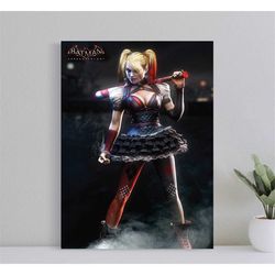 harley quinn batman arkham knight video game poster,