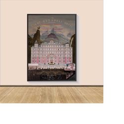 the grand budapest hotel movie poster print, canvas wall art, room decor, movie art, gifts for him/her, movie print, art
