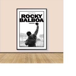 rocky balboa movie poster print, canvas wall art, room decor, movie art, gifts for him/her, wall art print, art poster f