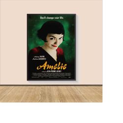 amelie movie poster print, canvas wall art, home decor, movie art, personalized gift, movie print, art print, film art p