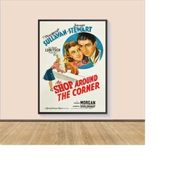 the shop around the corner movie poster print, canvas wall art, room decor, movie art, gifts for him/her, wall art print