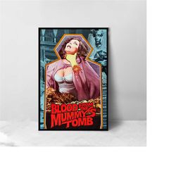 blood from the mummy's tomb movie poster - high quality canvas art print - room decoration - art poster for gift