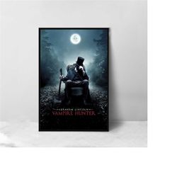 abraham lincoln vampire hunter movie poster - high quality canvas art print - room decoration - art poster for gift