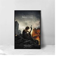 resident evil movie poster - high quality canvas art print - room decoration - art poster for gift