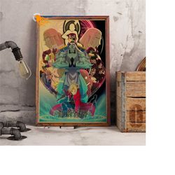 fullmetal alchemist retro poster, kraft paper print, anime wall art gift 2