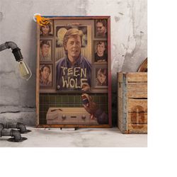 teen wolf retro poster, kraft paper print, tv series wall art gift 2