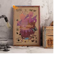 life is strange retro poster, kraft paper print, game wall art gift