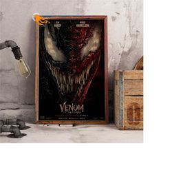 venom retro poster, kraft paper print, movie wall art gift