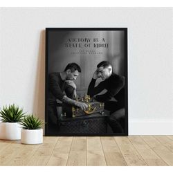 messi & ronaldo chess poster, football legends canvas,
