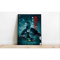 mbappe poster, k. mbappe wall art, wall hangings,