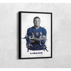 mbappe canvas, kylian mbappe poster, world cup wall