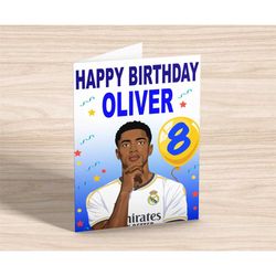 jude bellingham real madrid birthday card, any age