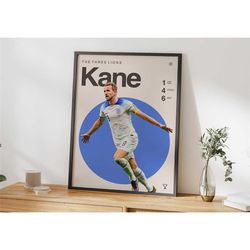 harry kane inspired poster, football print, soccer poster,