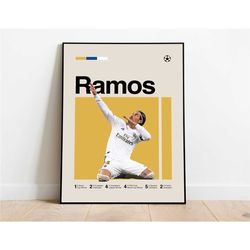 sergio ramos poster- perfect for fans! - real