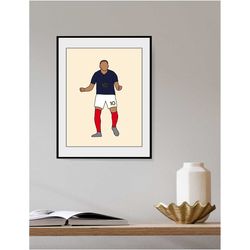 kylian mbappe france world cup wall art -