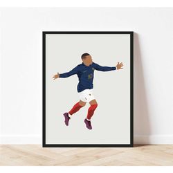kylian mbappe poster, france football squad, world cup